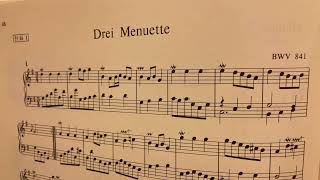 J.S.Bach/klavierbuchleinfurannamagdalena Drer Menuette  No.1  BWV Anh.841