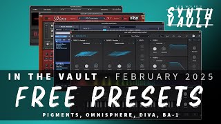 Get brand new free presets for Pigments, Omnisphere, Diva and BA-1 in the Synth Vault!