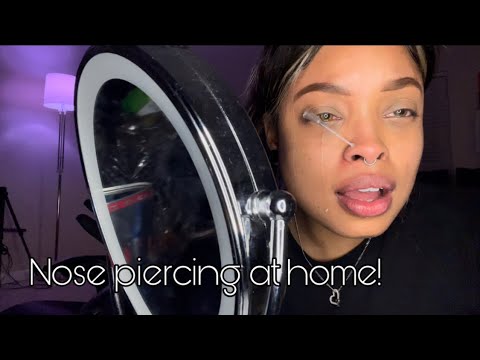 How I Pierced My Nose At Home Youtube