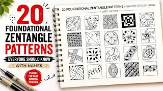 20 Foundational Zentangle Patterns Everyone Should Know | With Names