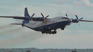 RARE Rubystar Antonov AN-12 EW-483TI departing Palma De Mallorca Airport