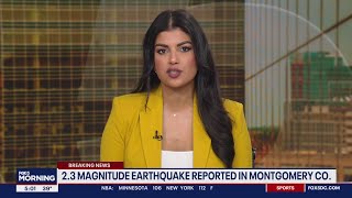Earthquake reported in Rockville, Maryland