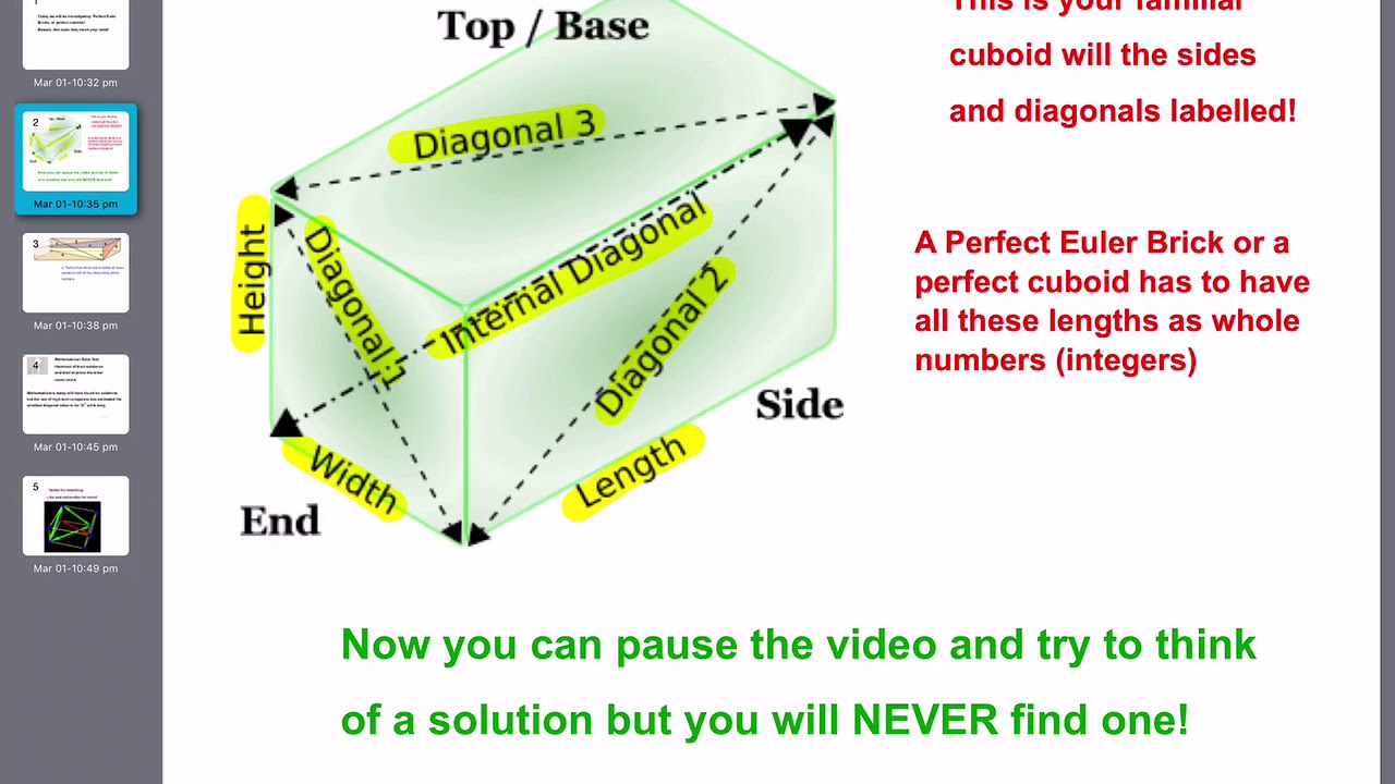 PERFECT EULER BRICKS | DiscoveryMaths - YouTube