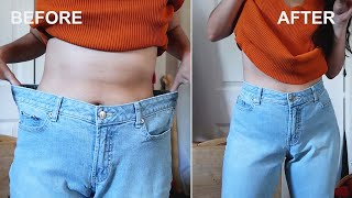 LIFE HACK | Downsize Waist Jeans with Elastic Method NO SEW & FAST