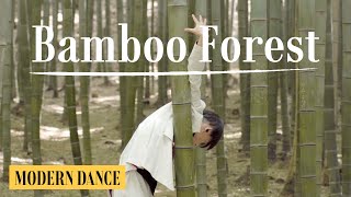 contemporary dance in a bamboo forest