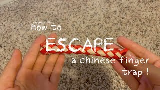 how to escape a chinese finger trap 🗝 | aefilm
