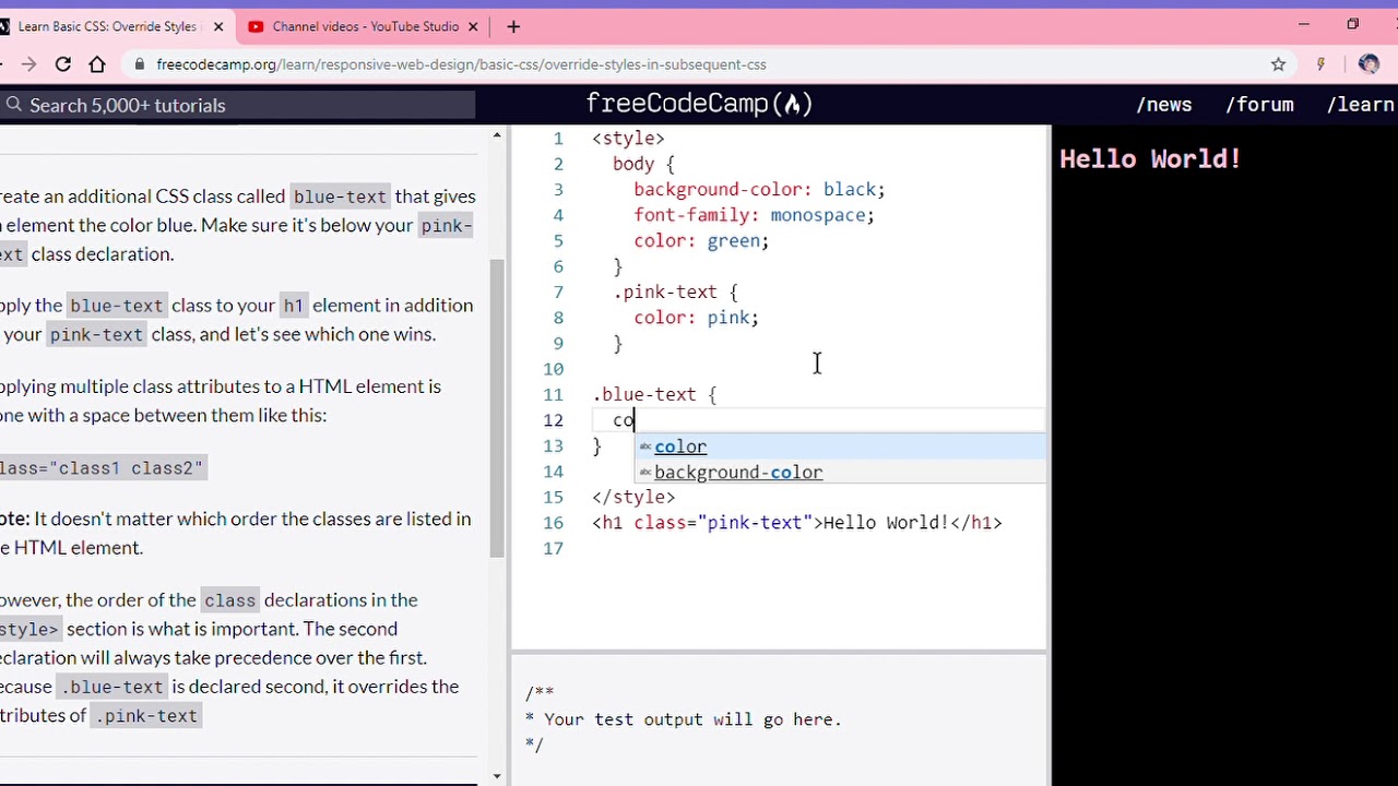 Learn Basic CSS Override Styles In Subsequent CSS FreeCodeCamp Org ...