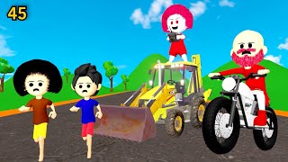 CINCHU KI SHAITANI (PART 45) | Desi Comedy Video | Gadi Wala Cartoon | Jcb Tractor | Cartoon