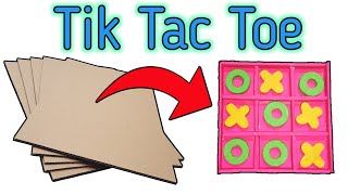 HOW TO MAKE TIC TAC TOE GAME / cardboard crafts /  tic tac toe game #SNV131
