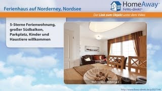 Norderney: 5-Sterne Ferienwohnung, großer Südbalkon, Parkplatz, Kinder und - FeWo-direkt.de Video