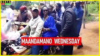 Karua, Kioni & Munya chased away on Bodabodas by Police in Meru Azimio Maandamano Wednesday