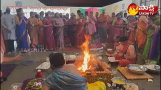 Kanaka Durga Puja at Shirdi Sai Jalaram Mandir | Houston | Texas | USA | Sakshi TV