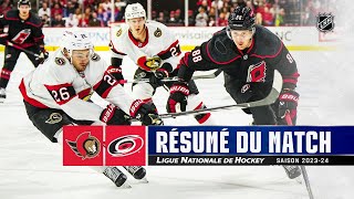 Sénateurs vs Hurricanes 11/10 | Faits saillants