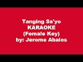 Jerome Abalos Tanging Sa'yo Karaoke Female Key