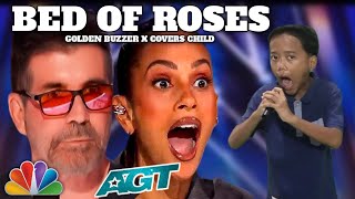 Golden Buzzer | Filipino participant sang the Bed Of Roses sing extraordinary made the judges cried