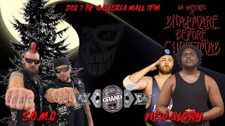 814 WRESTLING: THE SNAPMARE BEFORE CHRISTMAS: S.O.M.C. (c) vs New Glory