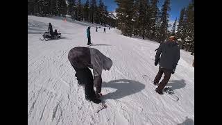 Snowboarding powder