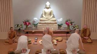 Sāmaṇera Ordination Ceremony of Anagārikas Jeff, Dorian and Hector - Ajahn Pasanno