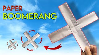 Paper boomerang || how to make paper boomerang plane || paper throw plane