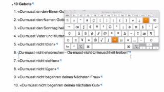 Microsoft Word 2016 Mac: 124 Textkorrekturen –  Sonderzeichen