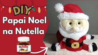 Nutella decorada Papai Noel para o Natal 🎄