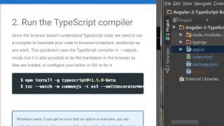 AngularJS-2 & TypeScript, Quickstart Walkthrough using WebStorm (Obsolete)
