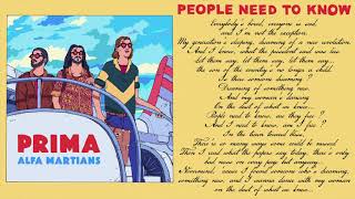 Alfa Martians - People need to know (Official Audio)