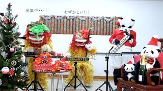 【二胡 Erhu】[NGバージョン]獅子とパンダでクリスマスメドレー弾いてみた   Christmas songs Medley