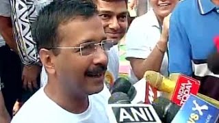 Arvind Kejriwal joins PM Narendra Modi at Rajpath for Yoga Day