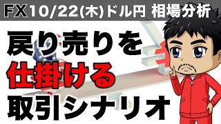 【FX相場】ドル円10月22日時点のエントリーから利確までの目処となる水平線とシナリオを解説