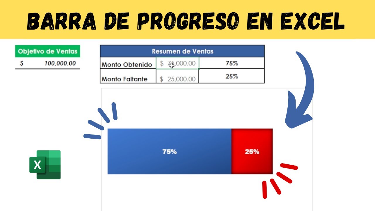 📊 Cómo Realizar BARRA De PROGRESO En EXCEL | Paso A Paso - YouTube