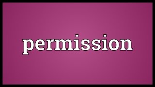 Permission Meaning