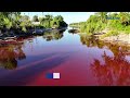 dunia air sungai di buenos aires bertukar warna merah darah