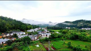 大雨后的农村村庄清晨，航拍分享一下我的居住环境，大家喜欢吗？