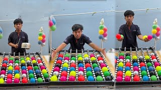 Solving color ball puzzle game challenge very fast and smooth