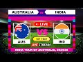 Live - Australia vs India | India tour of Australia, 2024/25 Live Cricket Score & Commentary