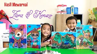 Zara Cute belajar Mewarnai | Melukis di Kanvas untuk Anak Anak | Homeschooling belajar Sabar