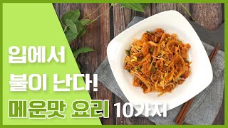 🔥 입에서 불이난다 🔥 맛있게 매운맛! 매운요리 10가지 [만개의레시피]