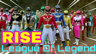 Rise - League Of Legend | Power Rangers Legendary Fight | Glitch - League Of Legend, Mob, Rise