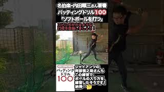 【内田順三】ソフトボールを打つ【プロにだけ教えてきたバッティングドリル100】 #shorts #練習 #baseball