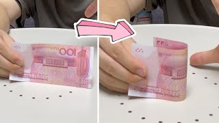 不需要任何手法的钞票魔术｜money tricks【tutorial】