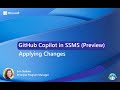 GitHub Copilot in SSMS (Preview) - Applying changes to the editor