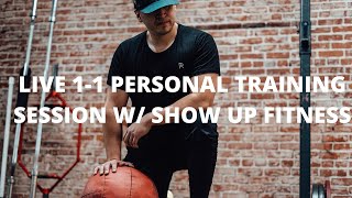 LIVE 1-1 personal training session w/ Show Up Fitness Trainer Ivan | Client goals tone & strength