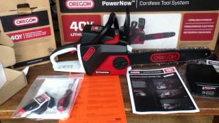 Oregon Saw 40v Max CS250 Powernow Chainsaw, Unboxing and Intro