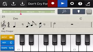 Chordana Composer 「Don't Cry For Me」