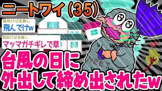 【2ch面白いスレ】「台風の日に散歩してたら家を追い出されたンゴ   」【ゆっくり解説】【バカ】