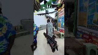 Pov of walking through the streets of Nungwi in Zanzibar to get to the beach