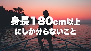 高身長あるある「身長180以上にしか分からないこと」【2ch】