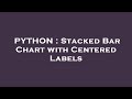 PYTHON : Stacked Bar Chart with Centered Labels