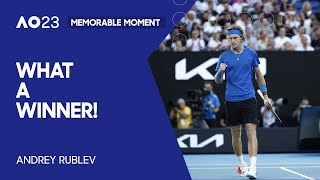 Andrey Rublev Rips Cross-Court Winner! | Australian Open 2023